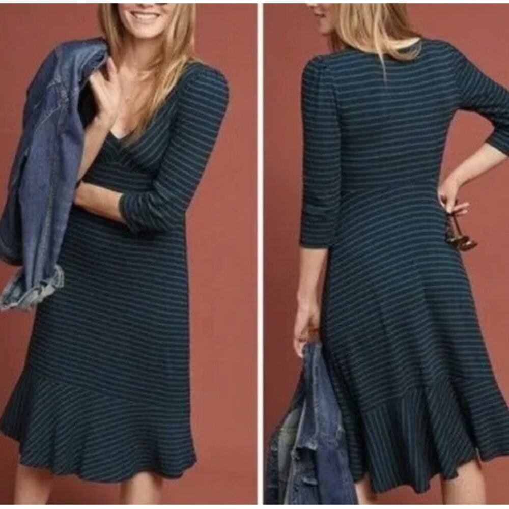 Anthropologie Maeve Flores Striped Dress